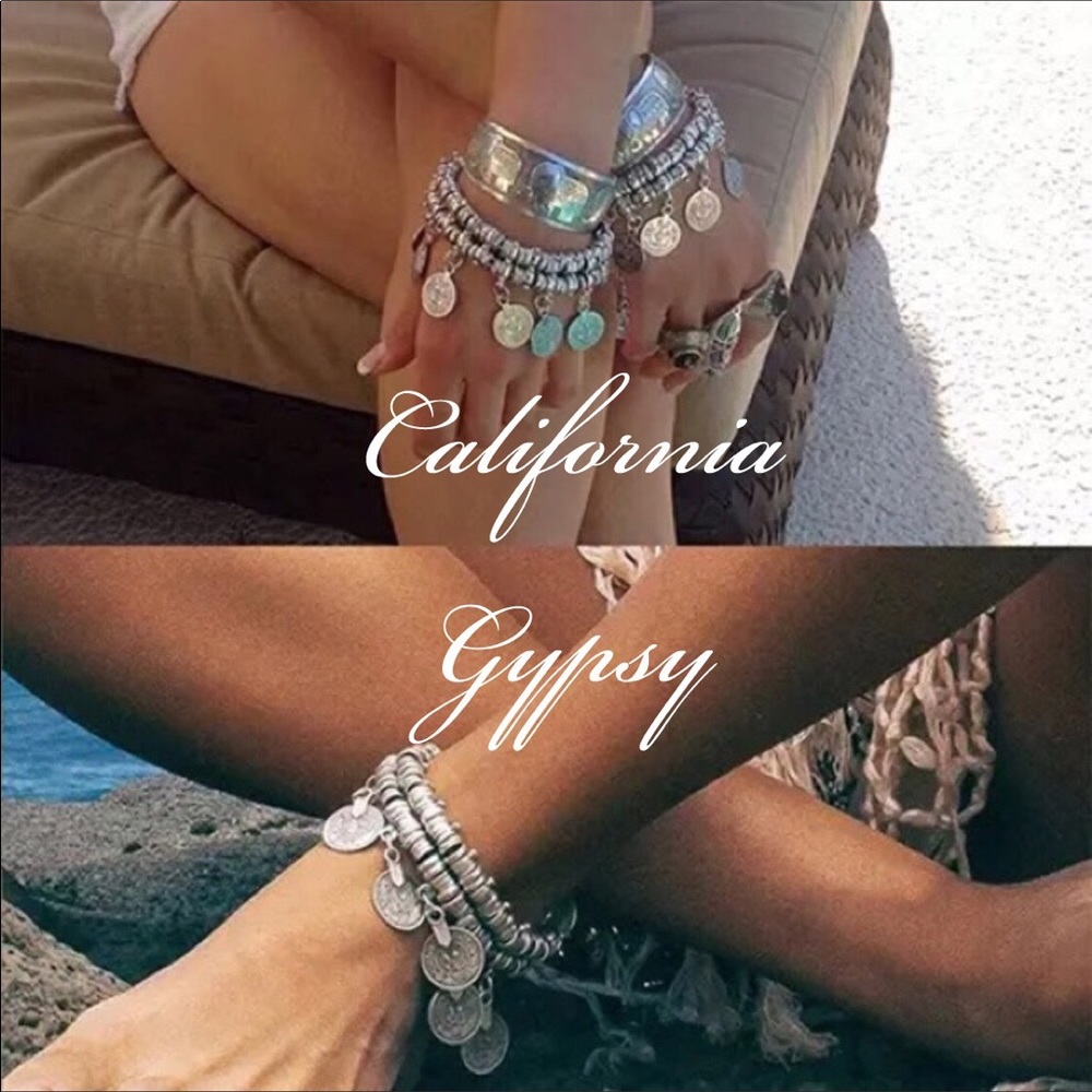 Boho ethnic Gypsy Tibetan silver coin bracelet✨ - Picture 6 of 8